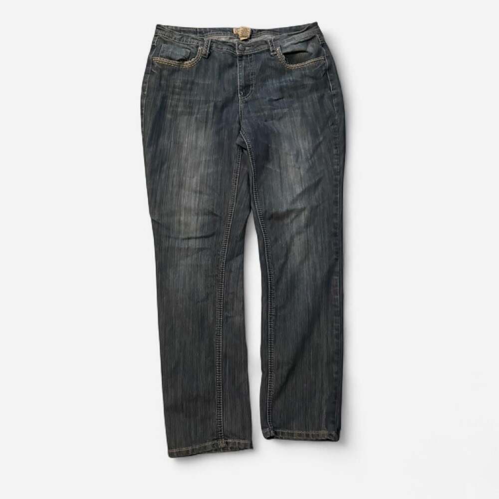 Earl Jean Low Rise Dark Wash Straight Leg Jeans